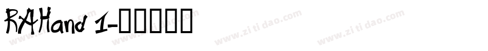 RAHand 1字体转换